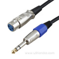 Custom Shiled Microphone Audio Cannon Jack XLR 3PIN Female To TRS 6.35mm 1/4 Inch DMX Cable